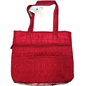 NWT Lug Taxi Tote Purse Bag Storage Zip Magnet Pockets Key Holder Red Valentine